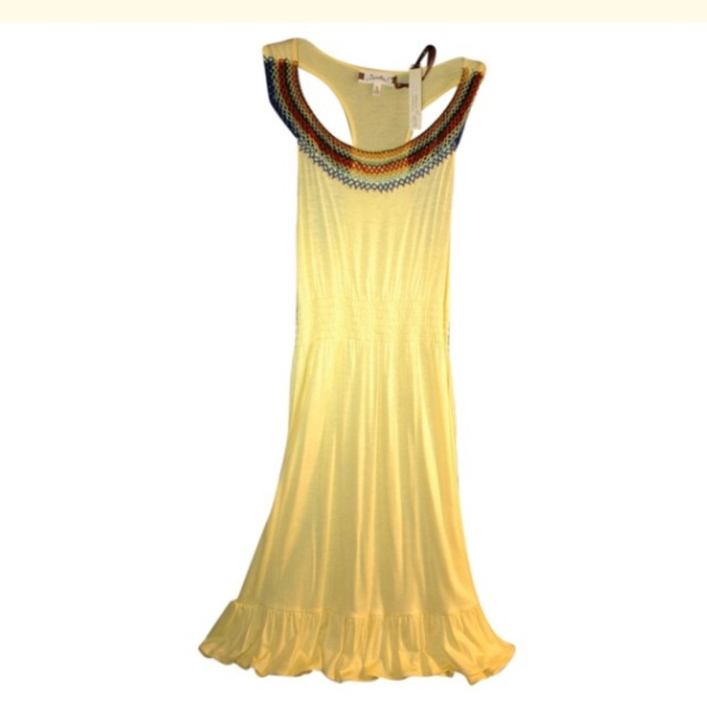 Multi Color Bead Work Beaded Short Casual Dress